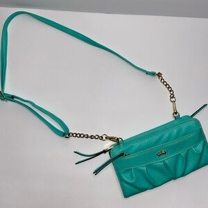 Juicy Couture Teal Crossbody Bag Wallet Phone Case